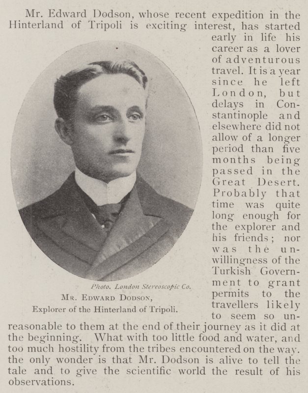 Edward Dodson úr, Tripoli hátországának felfedezője alkotó: English Photographer