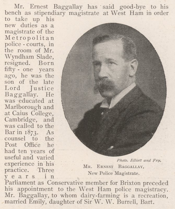 Ernest Baggallay úr, új rendőrbíró alkotó: English Photographer