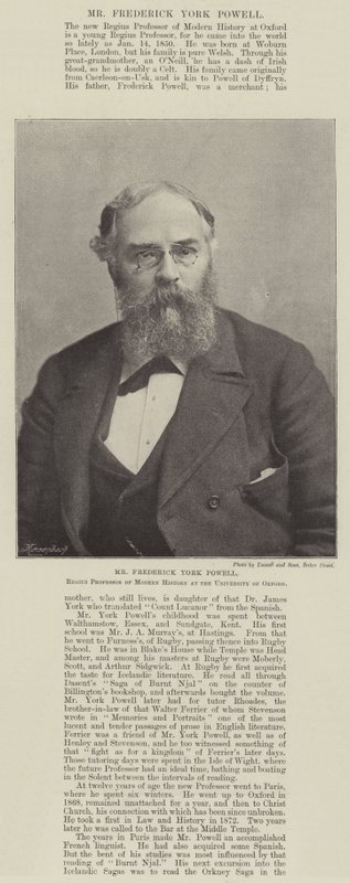 Frederick York Powell, Regius modern történelem professzor az Oxfordi Egyetemen alkotó: English Photographer