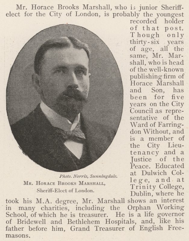 Horace Brooks Marshall, London megválasztott seriffje alkotó: English Photographer