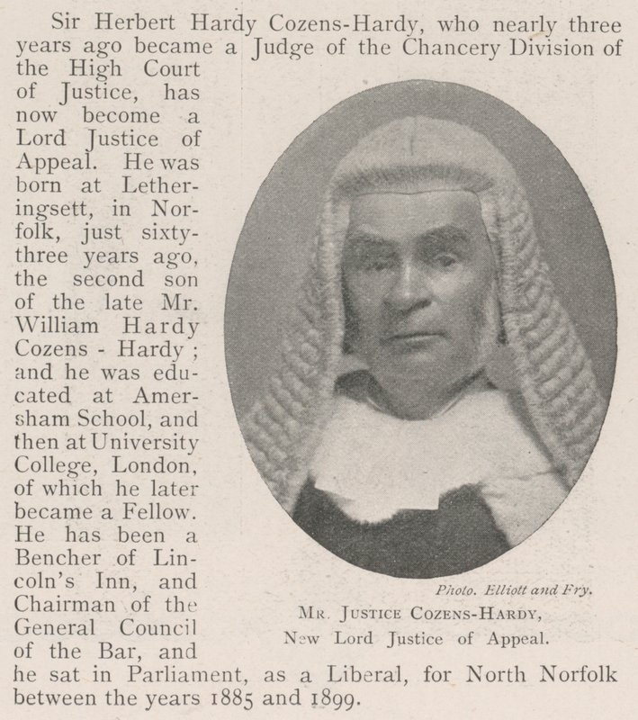 Cozens-Hardy bíró úr, New Lord fellebbviteli bíró alkotó: English Photographer
