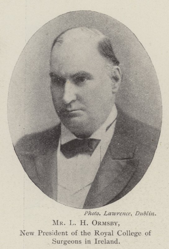 L H Ormsby úr, az ír Királyi Sebész Kollégium új elnöke alkotó: English Photographer