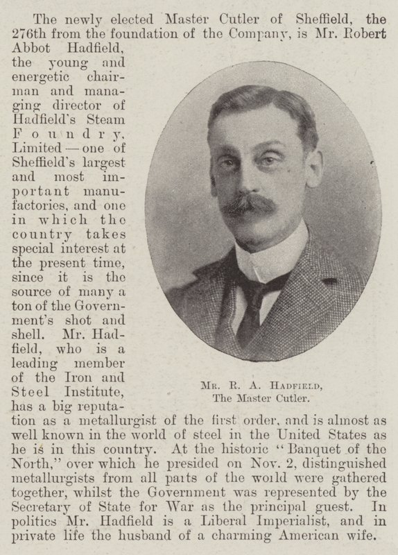 R A Hadfield úr, a Cutler mester alkotó: English Photographer