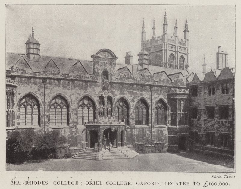 Mr Rhodes College, Oriel College, Oxford, 100 000 GBP örökhagyó alkotó: English Photographer