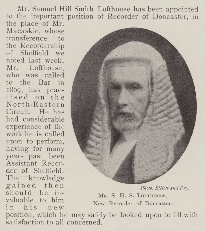 Mr S H S Lofthouse, Doncaster új felvevője alkotó: English Photographer