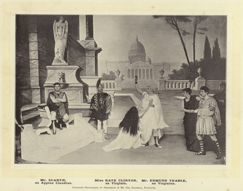 Mr Scarth, mint Appius Claudius. Miss Kate Clinton, mint Virginia. Edmund Tearle úr, mint Virginius alkotó: English Photographer