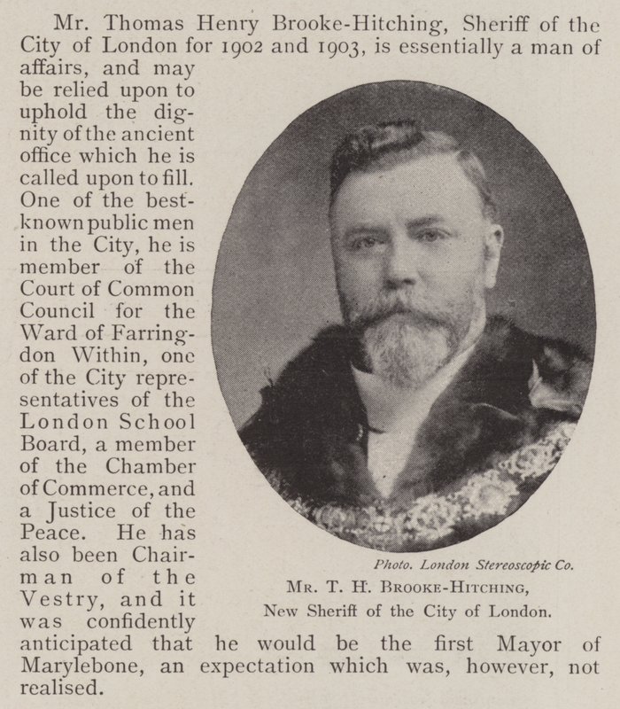 Mr. T. H. Brooke-Hitching, London City új seriffje alkotó: English Photographer
