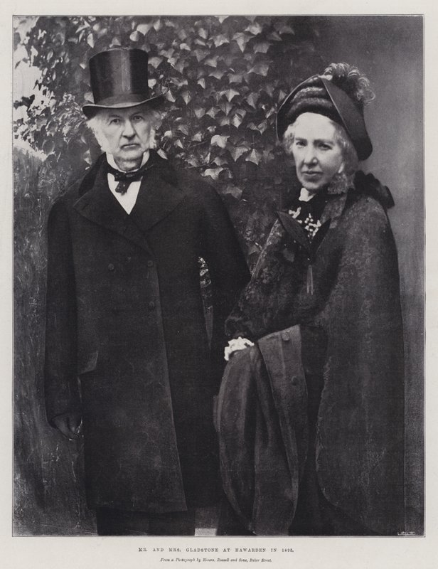 Mr és Mrs Gladstone Hawardenben 1895-ben alkotó: English Photographer