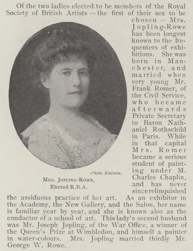 Mrs. Jopling-Rowe, az RBA megválasztása alkotó: English Photographer