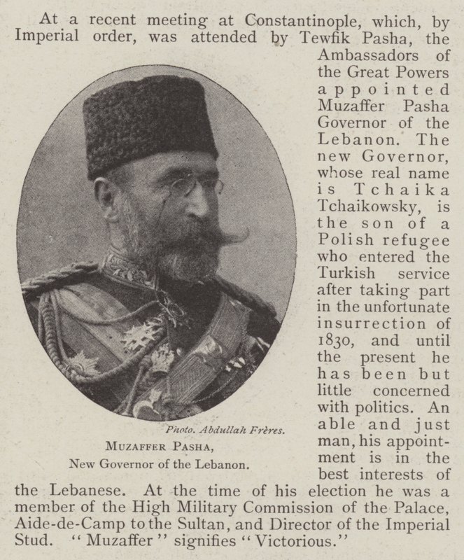 Muzaffer pasa, Libanon új kormányzója alkotó: English Photographer