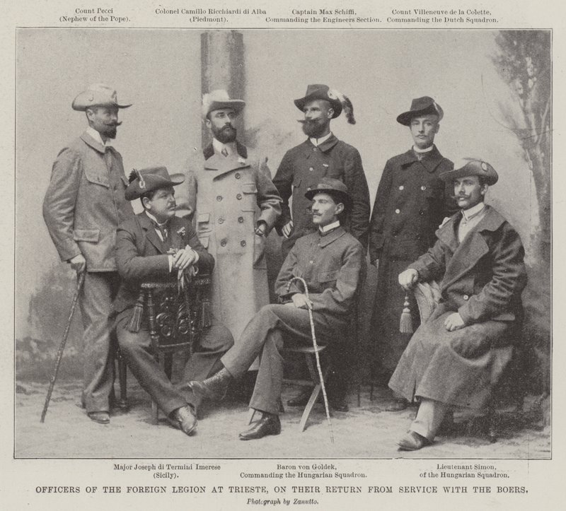Az Idegenlégió tisztjei Triesztben, visszatérésükkor a búrok szolgálatából alkotó: English Photographer