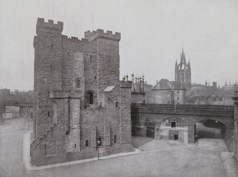 Old Castle, Black Gate és Cathedral, Newcastle (f/w fotó) alkotó: English Photographer
