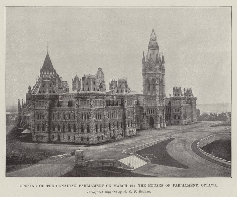 A kanadai parlament megnyitója március 16-án, a Houses of Parliament, Ottawa alkotó: English Photographer