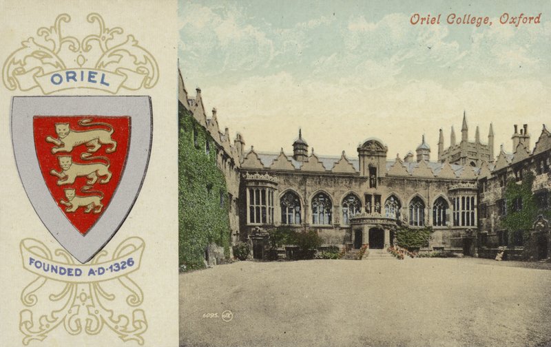 Oriel College, Oxford (színes fotó) alkotó: English Photographer