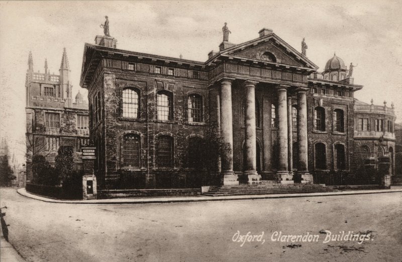 Oxford, Clarendon épületek (f/w fotó) alkotó: English Photographer