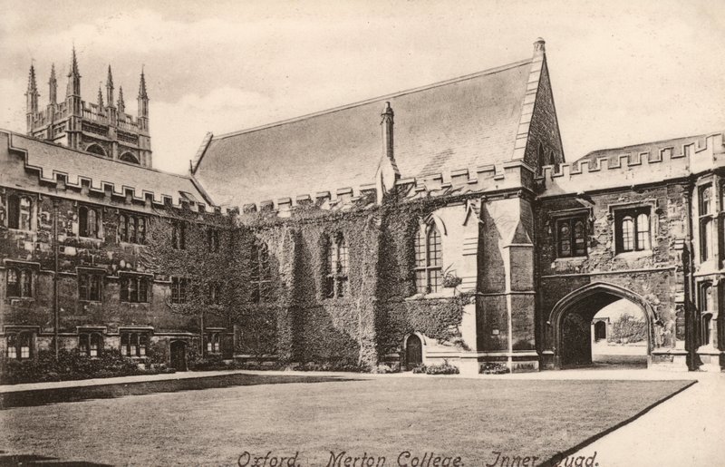 Oxford, Merton College, Inner Quad (f/w fotó) alkotó: English Photographer