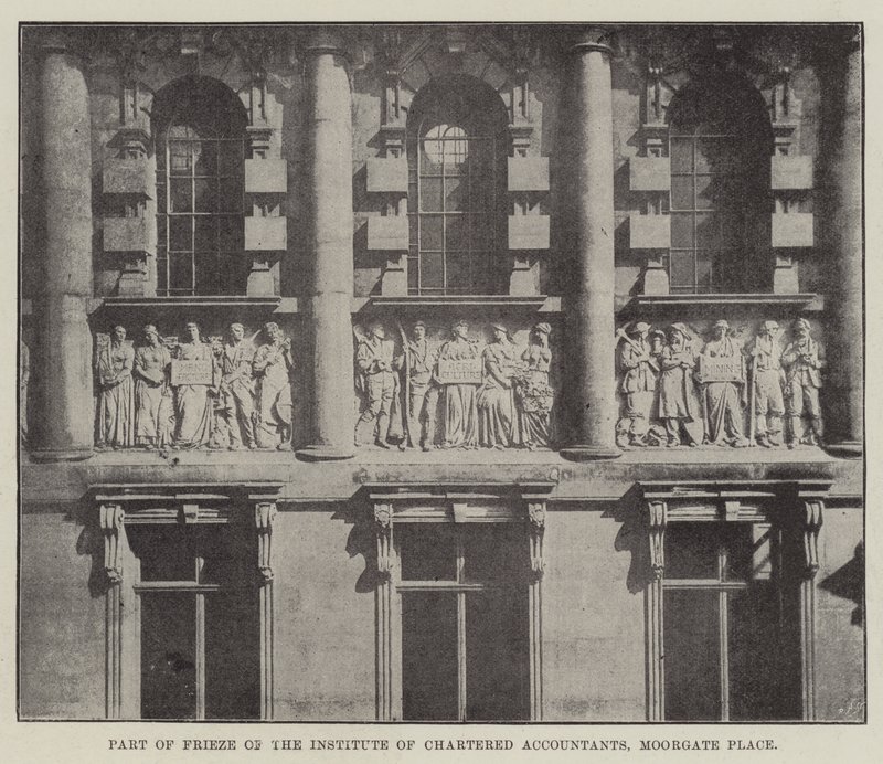 Az Institute of Chartered Accountants, Moorgate Place Frieze tagja alkotó: English Photographer