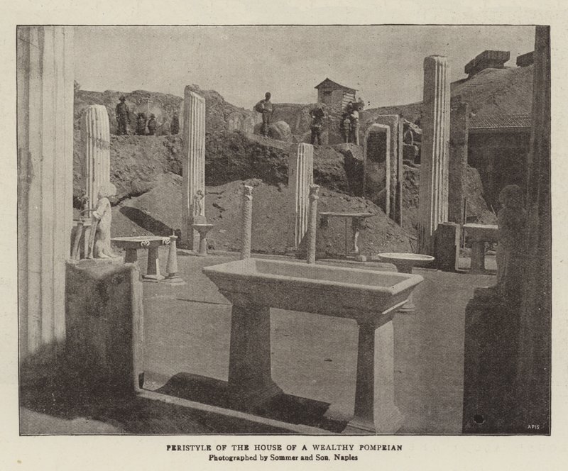 Egy gazdag pompeusi házának perisztíliája alkotó: English Photographer