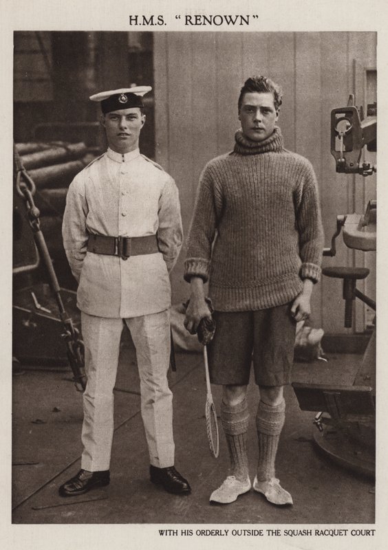 Walesi herceg a rendfőnökével a HMS Renown fedélzetén (f/w fotó) alkotó: English Photographer