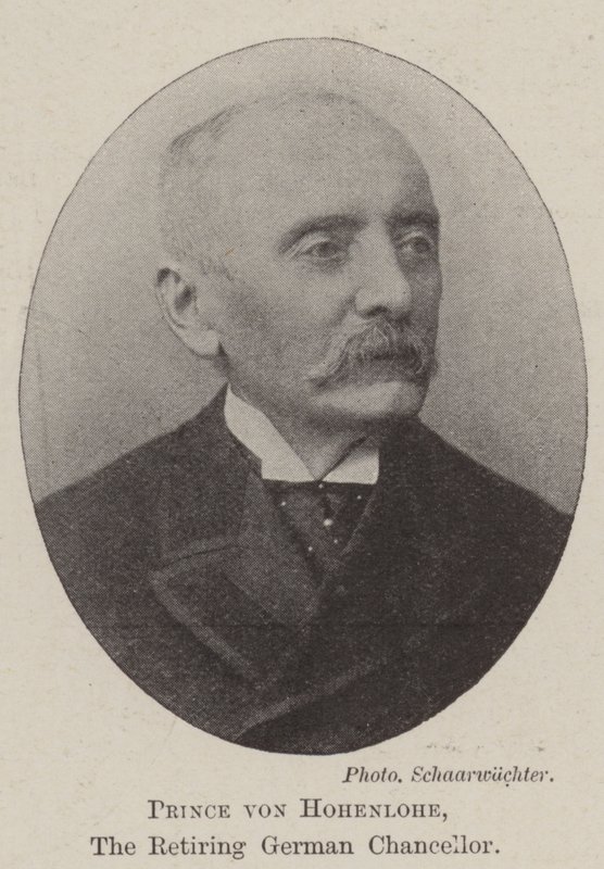 von Hohenlohe herceg, a leköszönő német kancellár alkotó: English Photographer