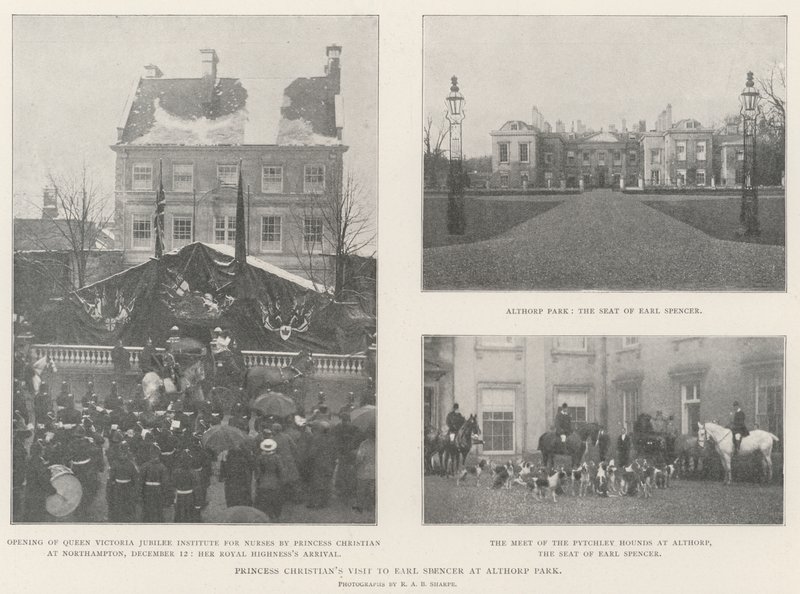 A keresztény hercegnő látogatása Earl Spencernél az Althorp Parkban alkotó: English Photographer
