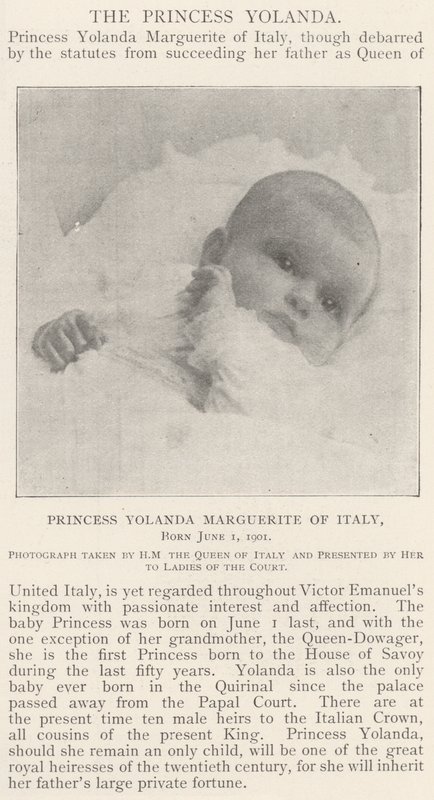 Yolanda Marguerite olasz hercegnő, 1901. június 1-jén született alkotó: English Photographer