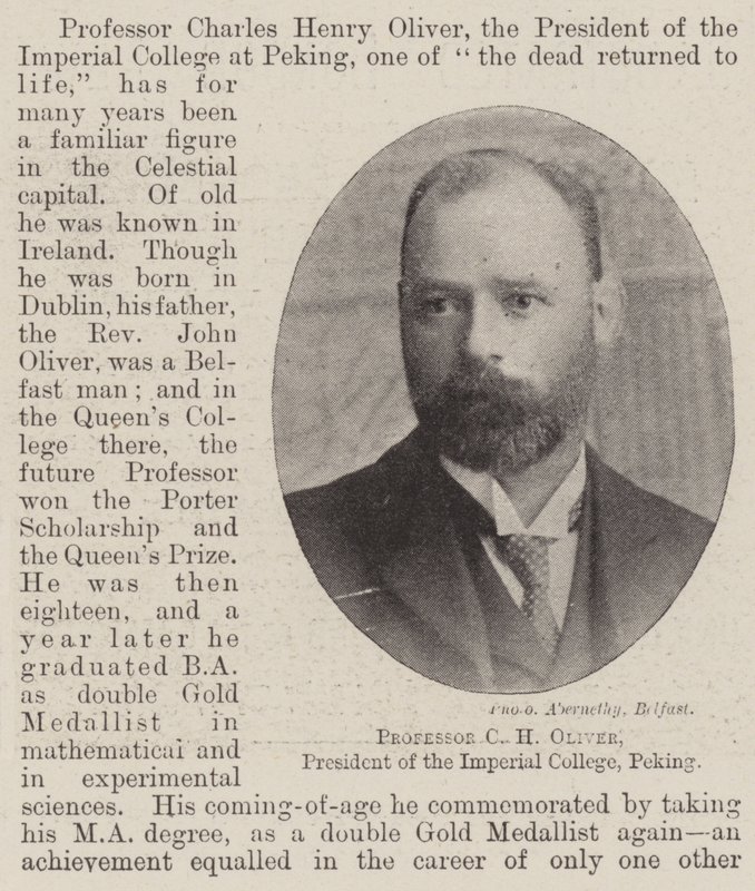 C H Oliver professzor, a pekingi Imperial College elnöke alkotó: English Photographer