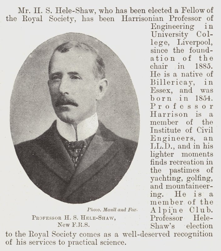 Professzor H S Hele-Shaw, Új FRS alkotó: English Photographer