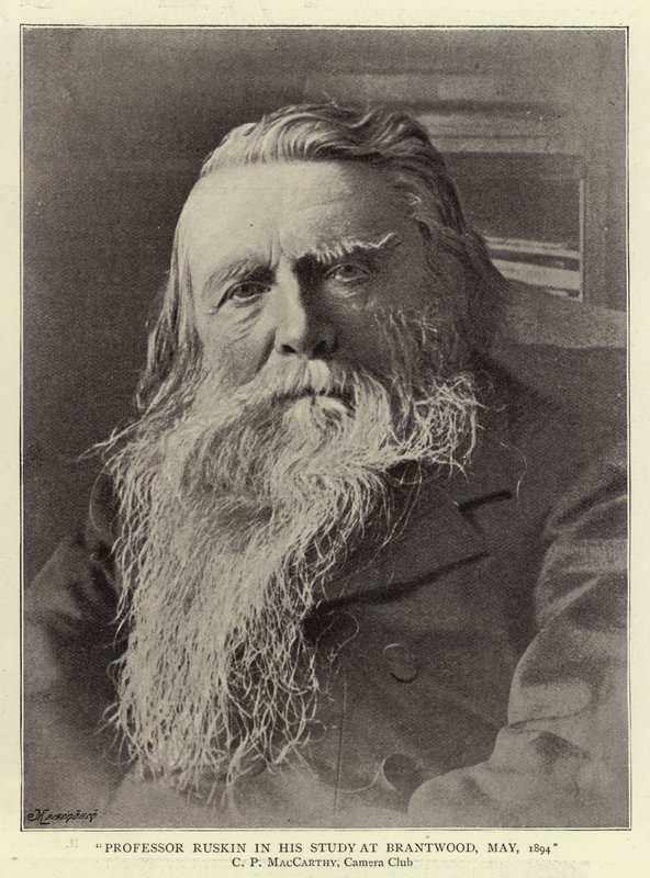 Ruskin professzor a brantwoodi tanulmányában, 1894. május alkotó: English Photographer