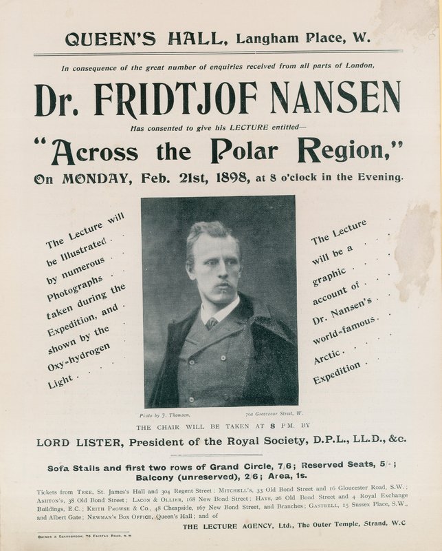 Dr. Fridtjof Nansen előadásának programja: A sarkvidéken alkotó: English Photographer