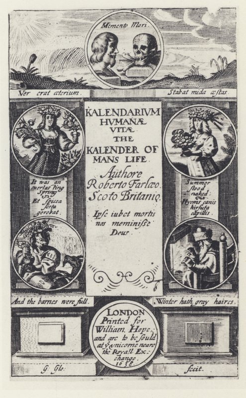 R Farley, Az emberi élet naptára, W Hope 1638 (f/w fotó) alkotó: English Photographer