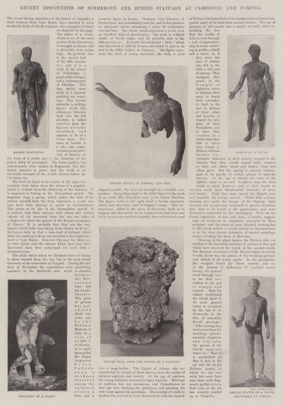 Elmerült és eltemetett szobor legújabb felfedezései Cerigottoban és Pompejiben alkotó: English Photographer