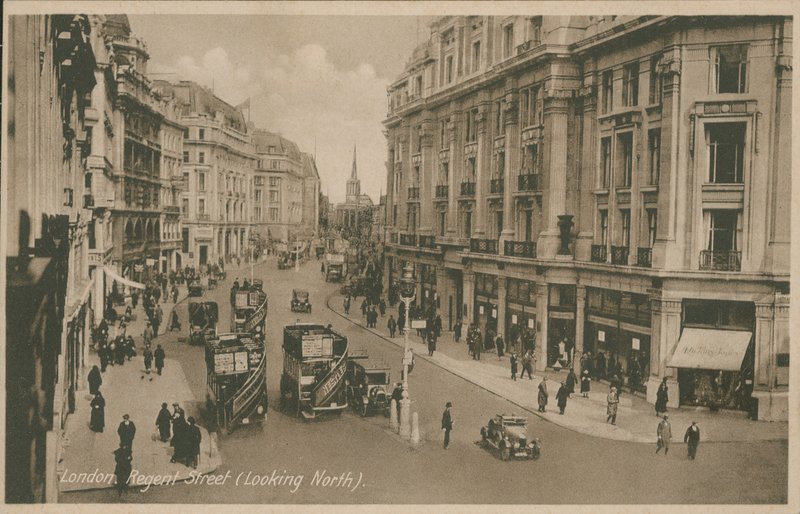Regent Street, London, észak felé néz alkotó: English Photographer
