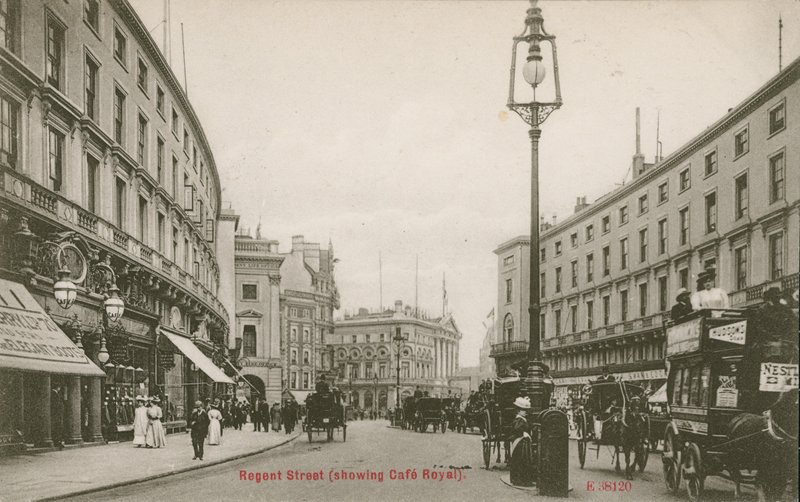 Regent Street, London, a Cafe Royal bemutatásával alkotó: English Photographer