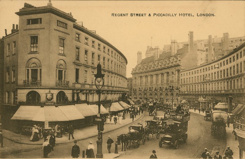 Regent Street és Piccadilly Hotel, London alkotó: English Photographer