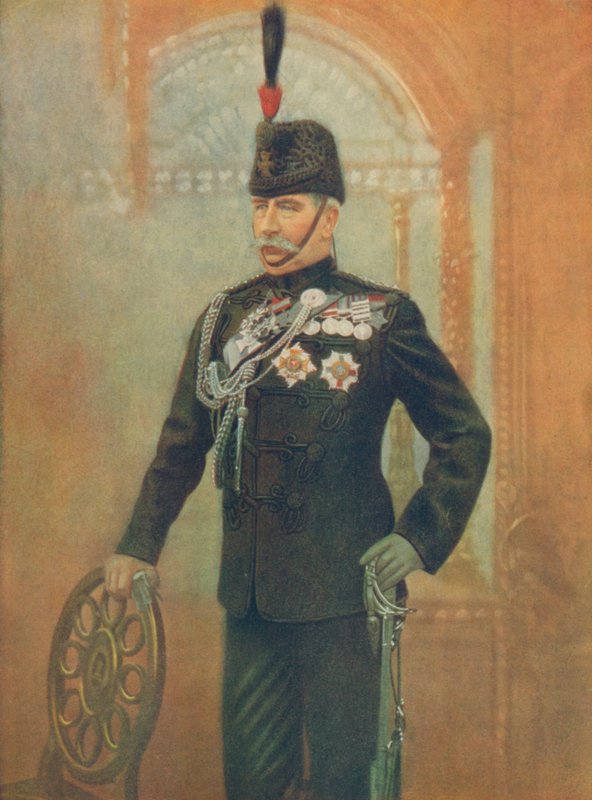 Sir Redvers Buller, Natal parancsnoka. A Királyi Királyi Lövészhadtest ezredparancsnokának egyenruhájában. alkotó: English Photographer