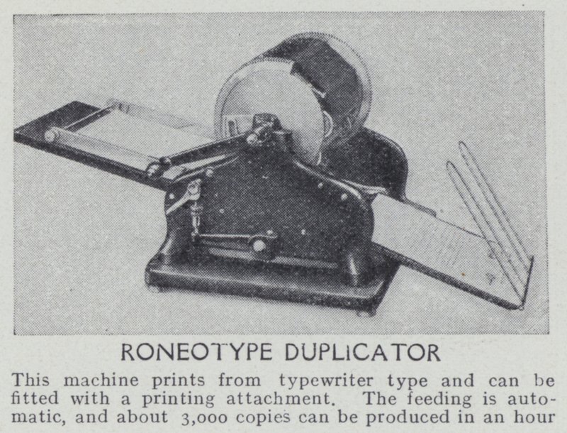 Roneotype sokszorosító (f/w fotó) alkotó: English Photographer