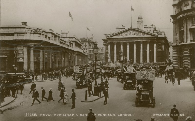 Royal Exchange és Bank of England, London alkotó: English Photographer