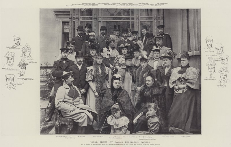 Royal Group a Palais Edinburgh-ban, Coburgban alkotó: English Photographer