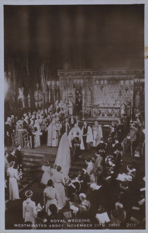 Királyi esküvő, Westminster Abbey, 1934. november 29. (f/w fotó) alkotó: English Photographer