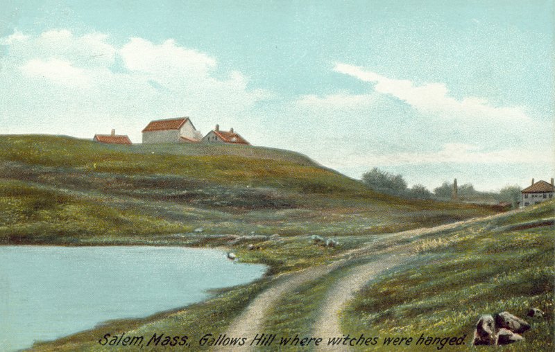 Salem, Massachusetts, Gallows Hill, ahol a boszorkányokat felakasztották (színes fotó) alkotó: English Photographer