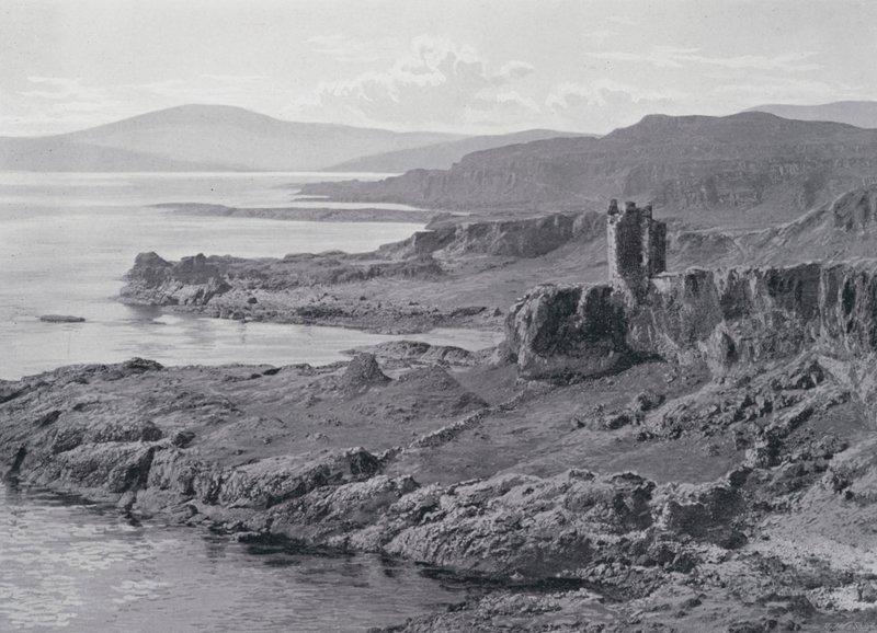 Skócia: Gylen Castle, Kerrera-sziget (fekete-fehér fotó) alkotó: English Photographer