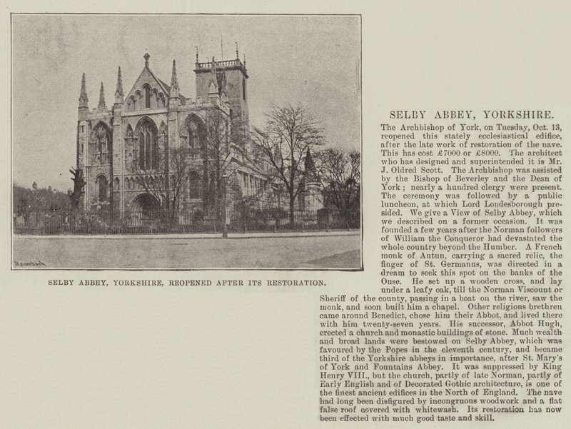 A yorkshire-i Selby Abbey a helyreállítása után újra megnyílt alkotó: English Photographer