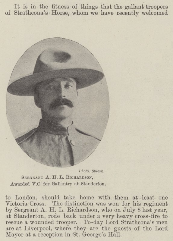 A H L Richardson őrmester, a Standerton vitézségéért kitüntetett VC alkotó: English Photographer
