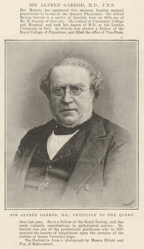 Sir Alfred Garrod, MD, FRS alkotó: English Photographer