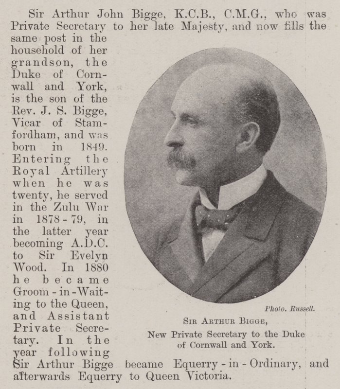 Sir Arthur Bigge, Cornwall és York hercegének új magántitkára alkotó: English Photographer
