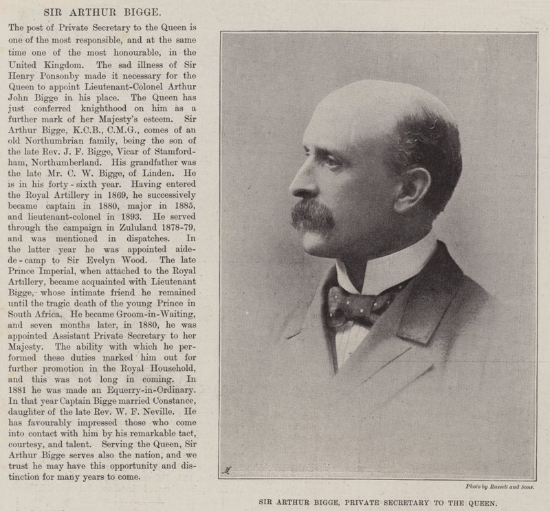 Sir Arthur Bigge, a királynő magántitkára alkotó: English Photographer