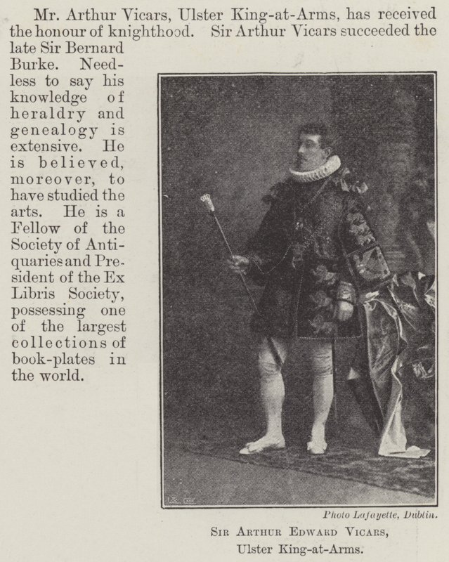 Sir Arthur Edward Vicars, Ulster King-at-Arms alkotó: English Photographer