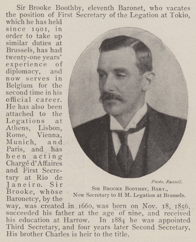 Sir Brooke Boothby, Baronet, a HM brüsszeli képviseletének új titkára alkotó: English Photographer