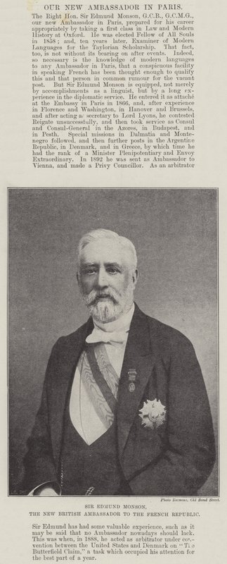 Sir Edmund Monson, a Francia Köztársaság új brit nagykövete alkotó: English Photographer